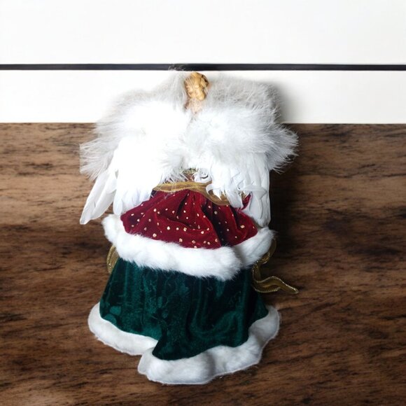 Vintage Christmas Angel - Mantle Figure - Tree Topper - Harp - Porcelain - Picture 3 of 7